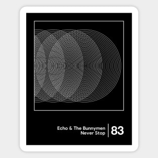 Echo & The Bunnymen - Minimalist Style Graphic Artwork Magnet